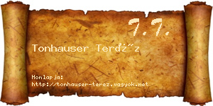 Tonhauser Teréz névjegykártya